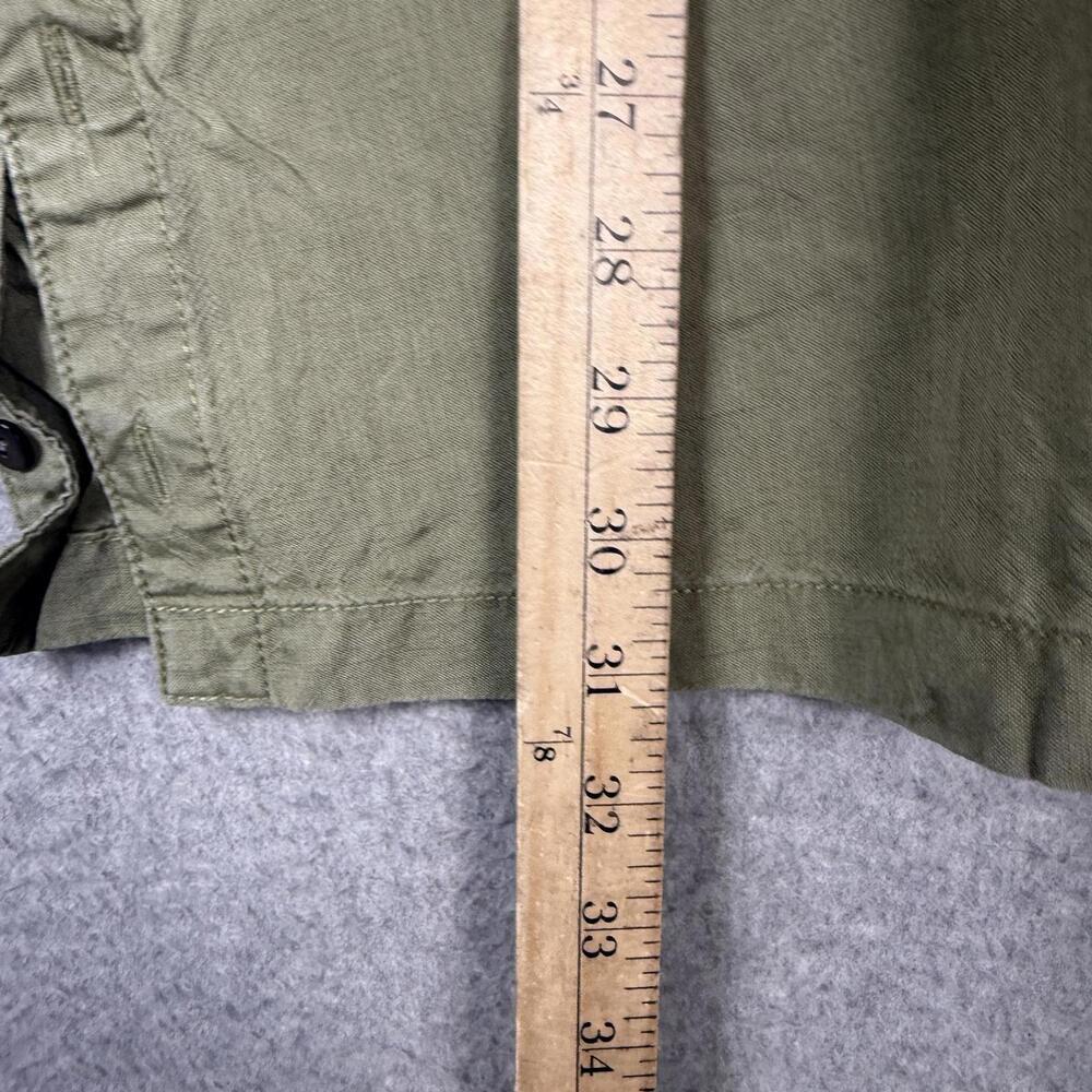 J. Jill Women's Size XL Olive Green Tencel Button Down Lagenlook Blouse Top - Picture 5 of 7